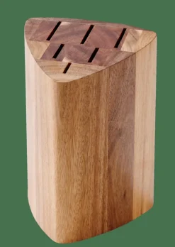 ACACIA Bloc à Couteaux Pour 6 Couteaux Naturel