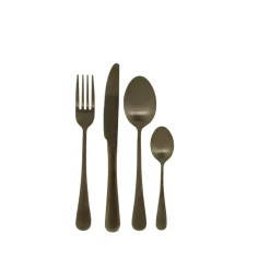 AXELLE Couverts 16 Pièces Noir