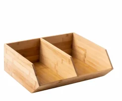 BAMBOO Boîte De Rangement à Fins Herbes Naturel