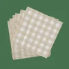 CHECK SAND Set De 20 Serviettes Beige