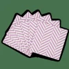 CHEVRON Set De 20 Serviettes Mauve