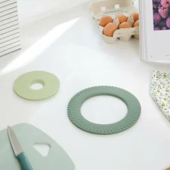 CUISINO Dessous-de-plat Set De 2 2 Couleurs Menthe, Vert Foncé