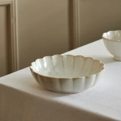 DAHLIA Assiette Blanc