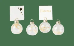 DRY FLOWER Porte-noms Set De 4 Transparent