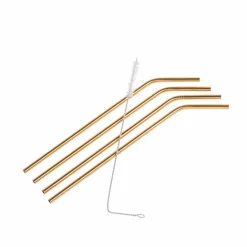 FANCY Pailles à Cocktail Avec Brosse Argent