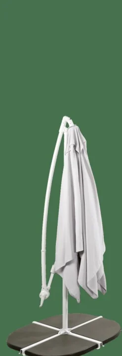 FIJI Parasol Déporté Sans Pied De Parasol Gris Clair