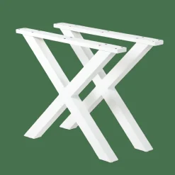 FORMAX Table De Jardin Avec Pieds X Noir/blanc