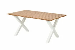 FORMAX Table De Jardin Avec Pieds X Natural/blanc
