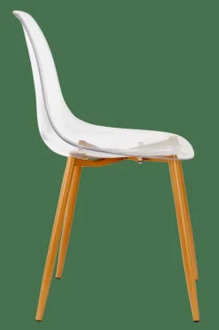 ICE Chaise Salle à Manger Transparent, Naturel