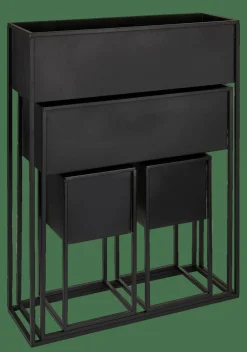 LARGO Pot De Fleurs Noir