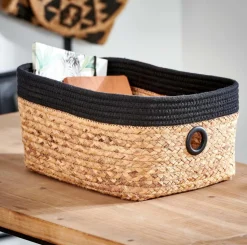 NATUREL Panier Tiroir Noir, Naturel