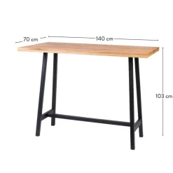 OAK SPLIT Table De Bar Naturel