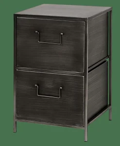 PHARMA Armoire à 2 Tiroirs Noir