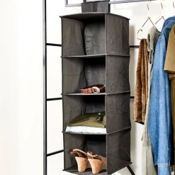 RANGO Système De Rangement 4 Compartiments Gris Foncé