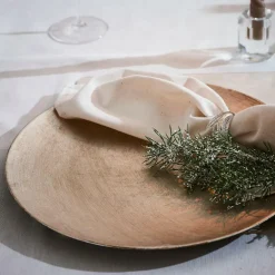 SILVERFOIL Assiette Déco Argent