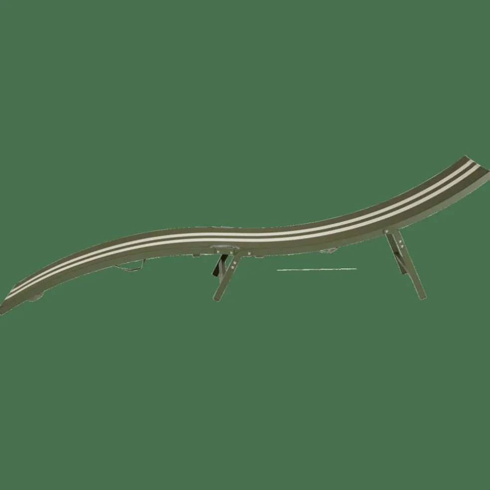 SILVES Chaise Longue Set De 2 Kaki Ray