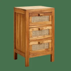 TECK Armoire à 3 Tiroirs Naturel