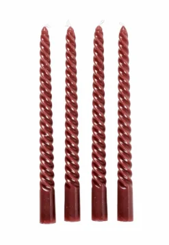 TWIST Bougies Torsadées Set De 4 Orange