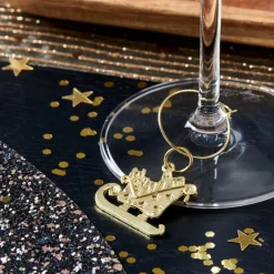 X-MAS GLAM Marque Verre Set De 6 Doré