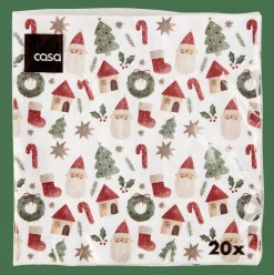 X-MAS VIBE Set De 20 Serviettes Multicolore